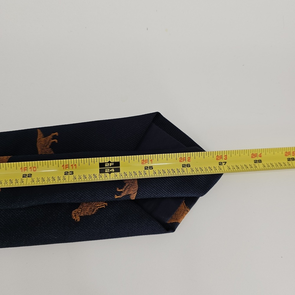 Chippmunk Creations Dog Motif Tie‎ Navy Golden Retriever Made USA Hunting - Picture 3 of 6